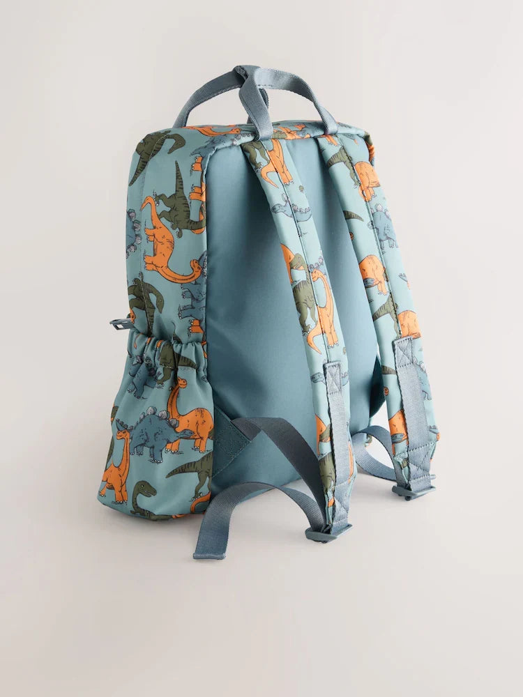 Dinosaur print, blue - backpacks