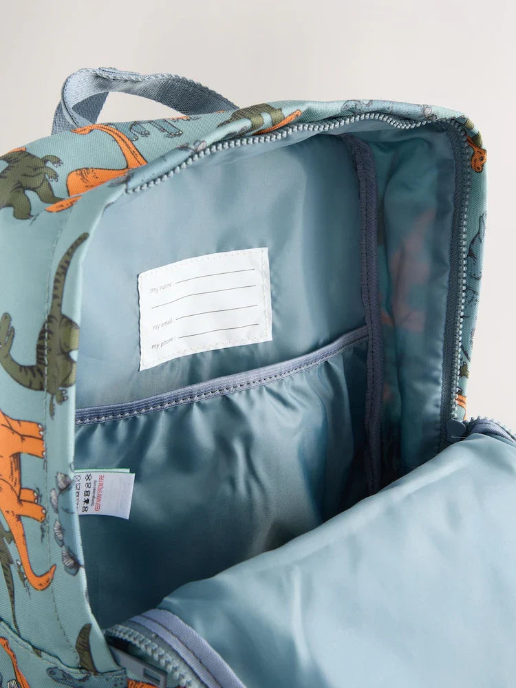 Dinosaur print, blue - backpacks