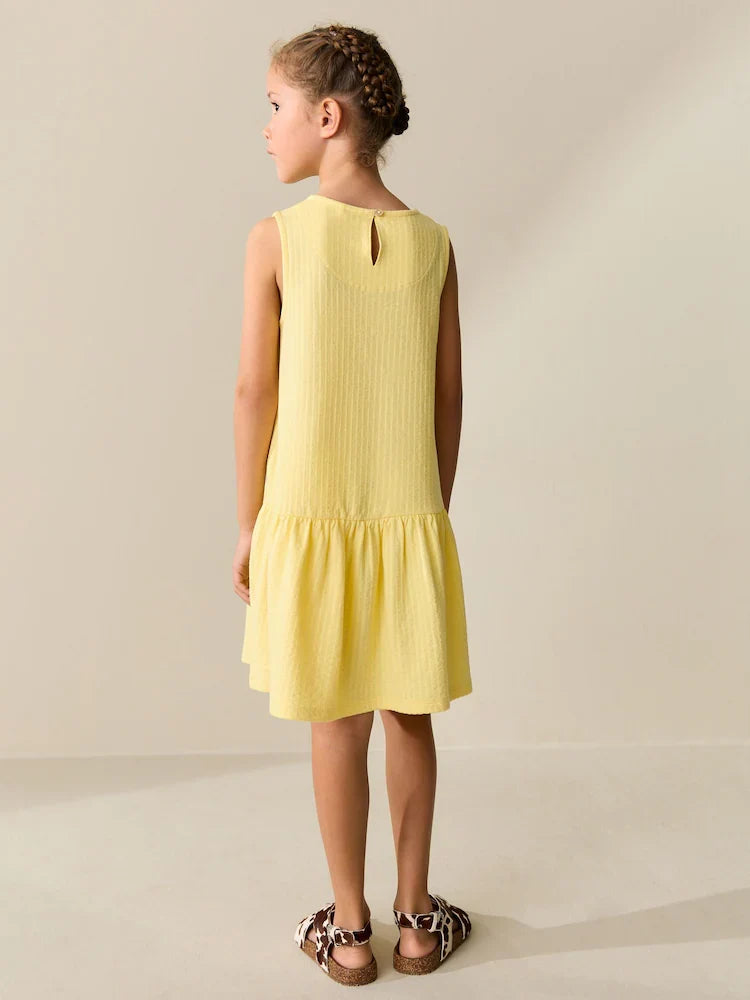 Yellow - Sleeveless jersey dress (3 months–16 years)