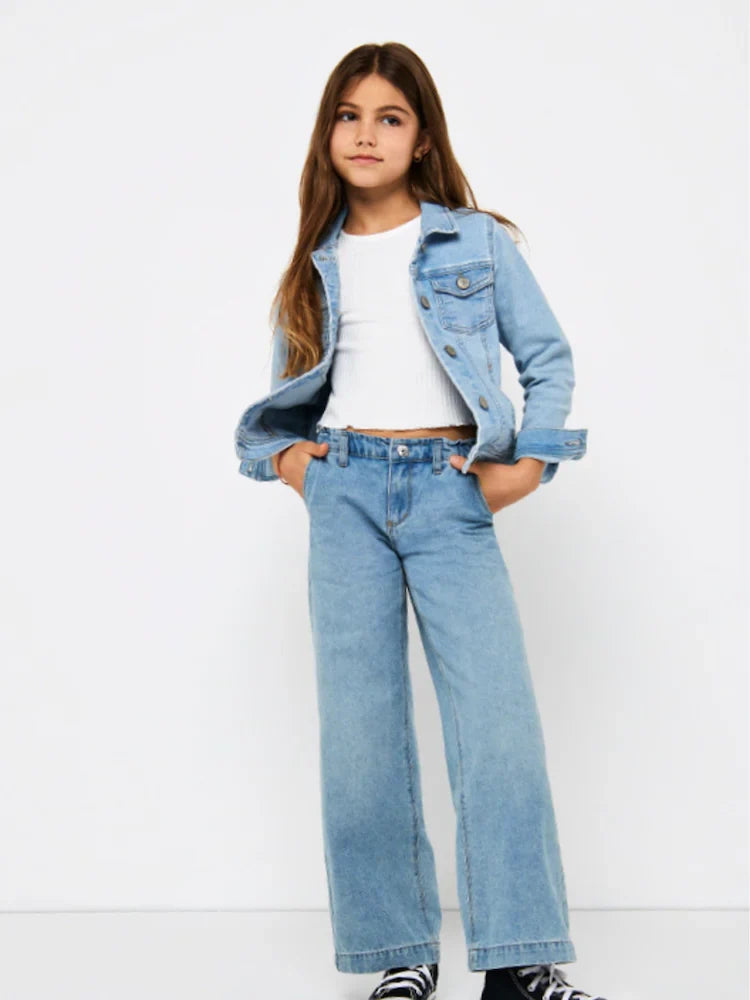 ONLY KIDS Commet Wide Leg Elasticated Waist Jeans