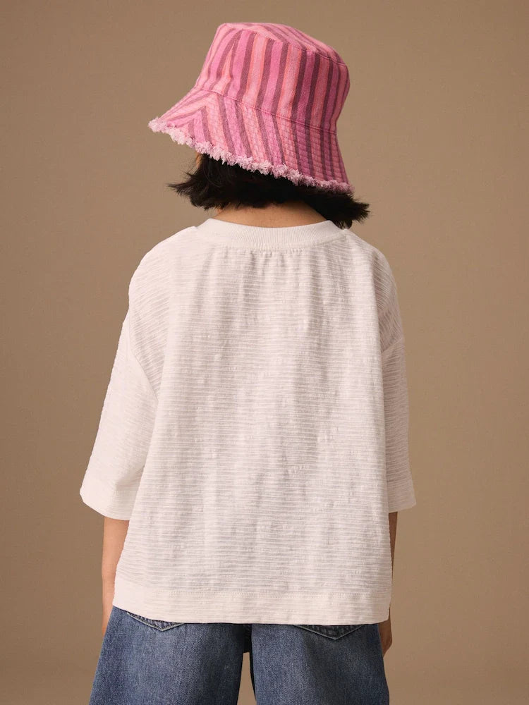 Striped/Pink - Bucket Hat (3 months–16 years)