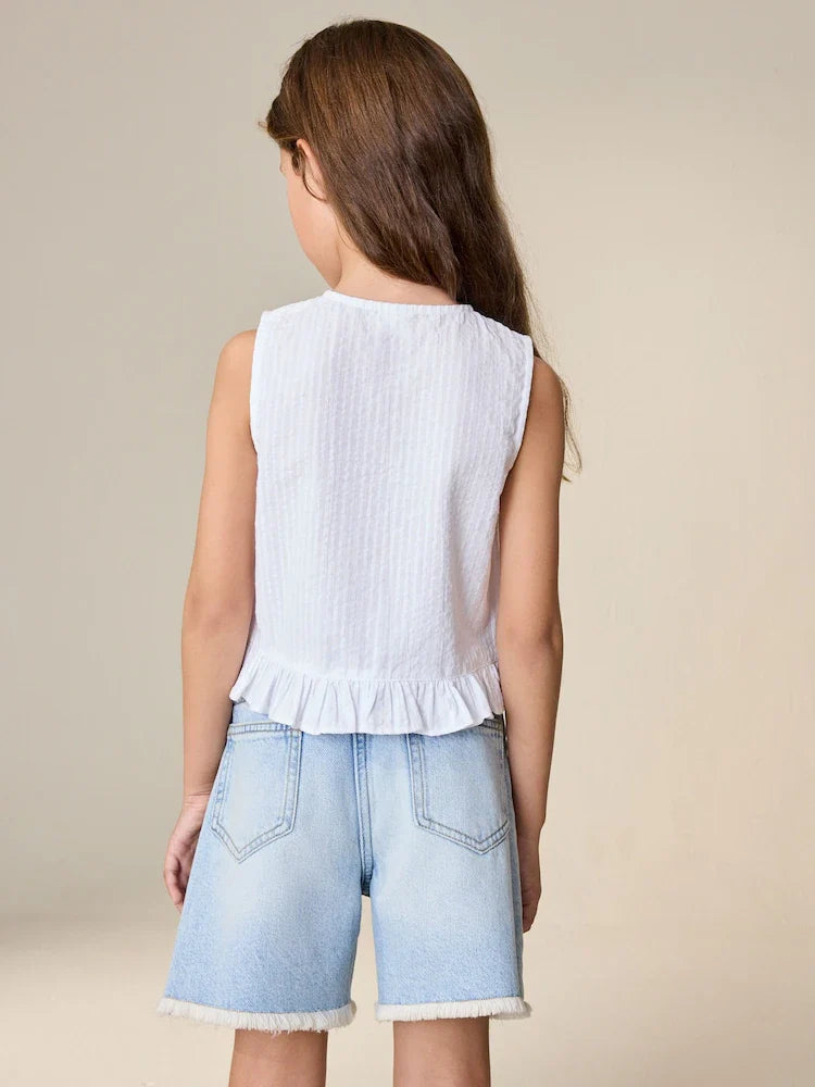 White - Sleeveless vest