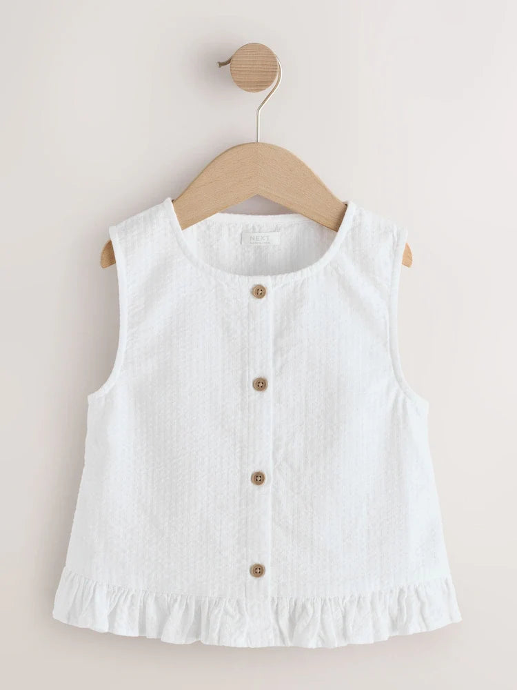 White - Sleeveless vest