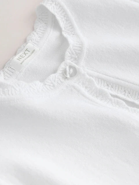 White Occasion Bridesmaid Knitted Cardigan Shrug