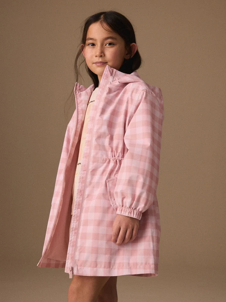 Pink, Vichykaros - Wasserdichte bedruckte Jacke (3–16J.)