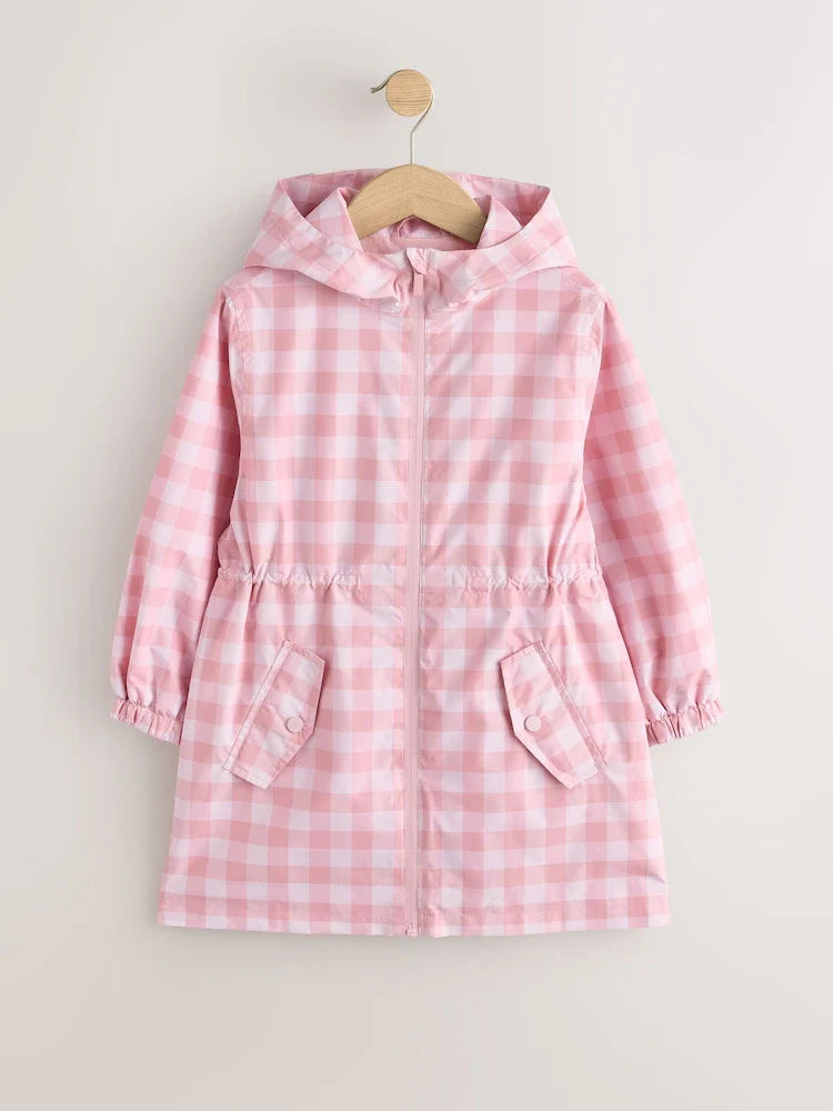 Pink, Vichykaros - Wasserdichte bedruckte Jacke (3–16J.)